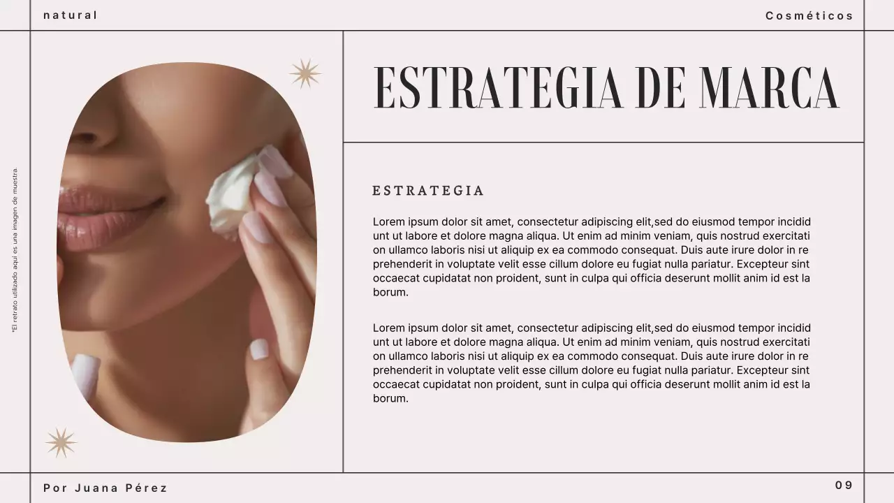 Presentación del Libro de Marca de Cosmética Moderna Marrón Beige