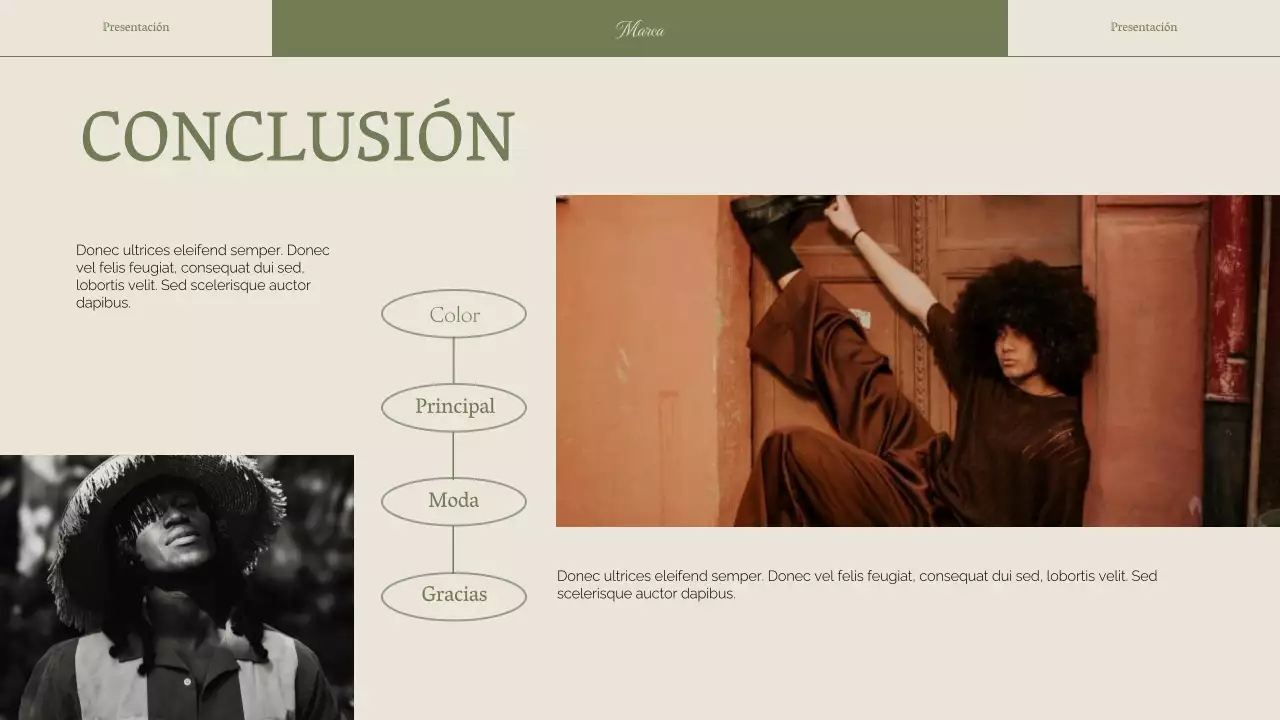 Verde mujer elegante estrategia de marca empresarial