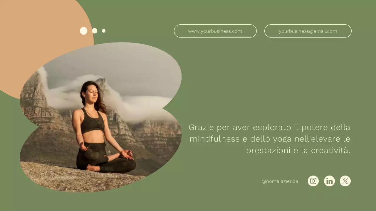 Benefici minimi dello yoga per la mindfulness Pubblicità verde