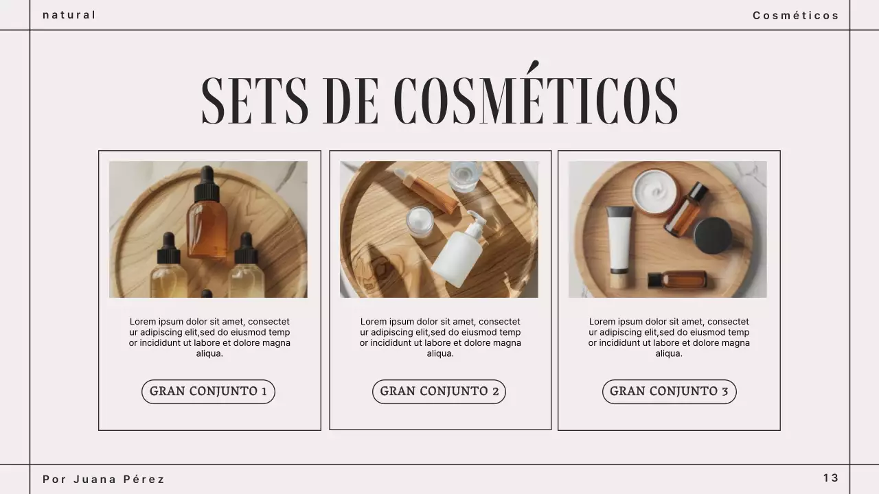 Presentación del Libro de Marca de Cosmética Moderna Marrón Beige