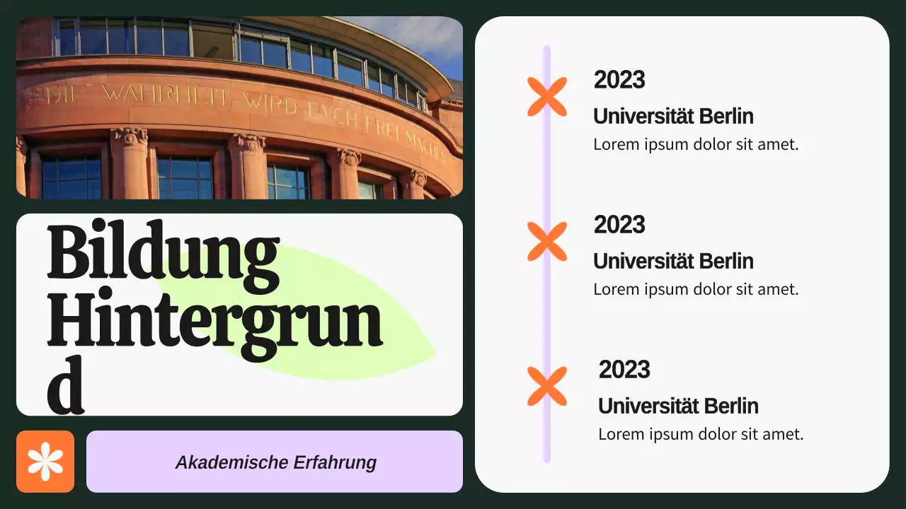 Grün und Lila Bold Grafikdesigner Portfolio