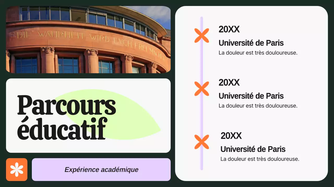 Portfolio de graphistes vert et violet audacieux