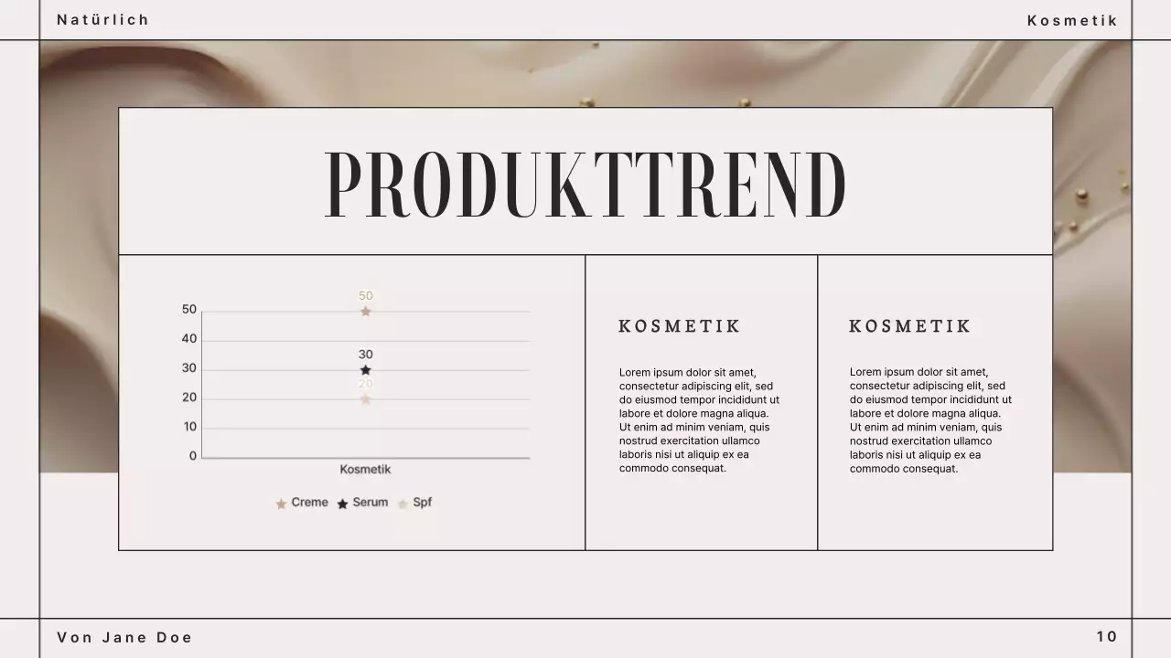 Beige Braun Modern Cosmetics Markenbuch Präsentation