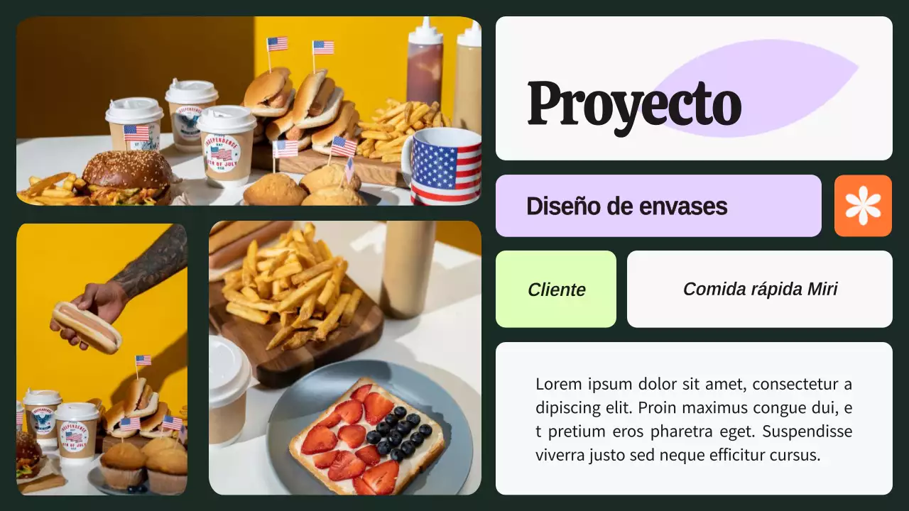 Verde y morado Cartera de diseñador gráfico