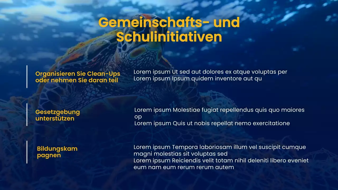 Marinegelb Natur Ozean Vortragsmaterial