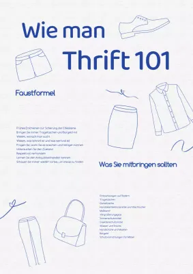 Blau und Weiß Einfache Spartipps Leitfaden