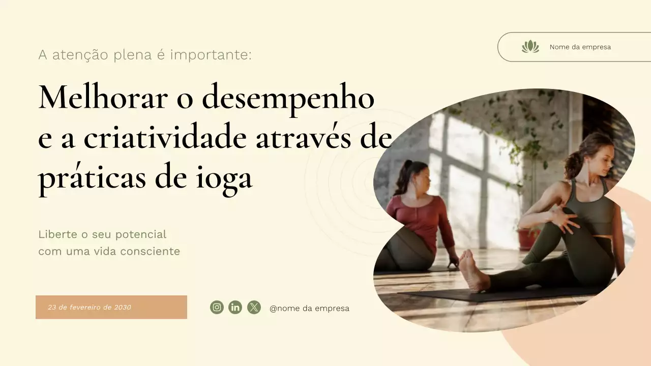 Verde Benefícios mínimos do ioga para a publicidade da atenção plena