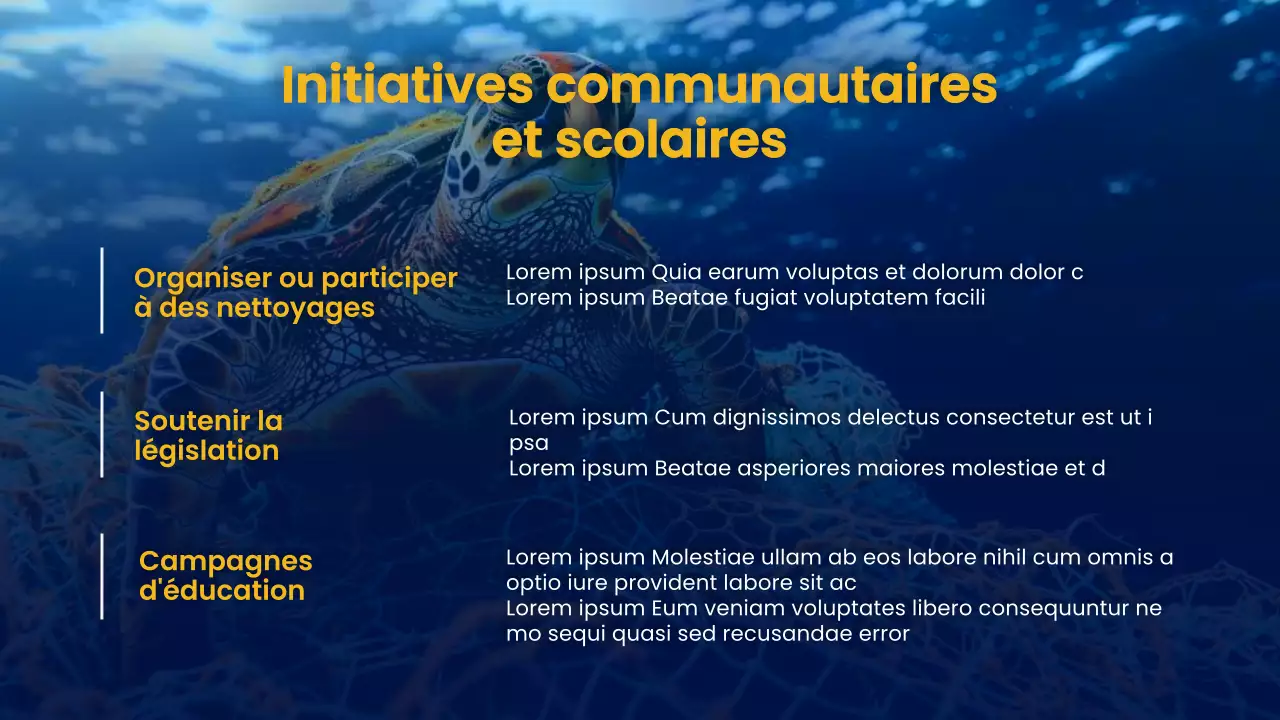 Navy Yellow Nature Ocean Lecture Material