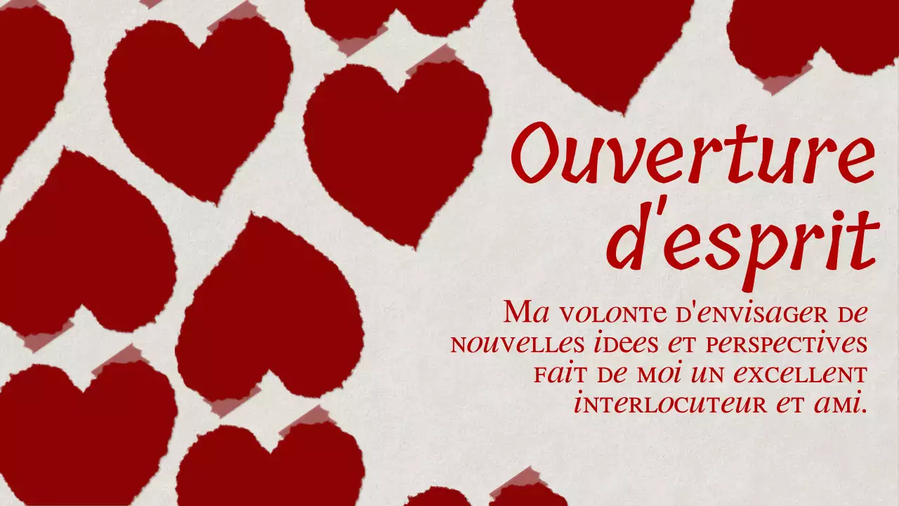 Rouge Blanc Elégant Proposition d'auto-motivation