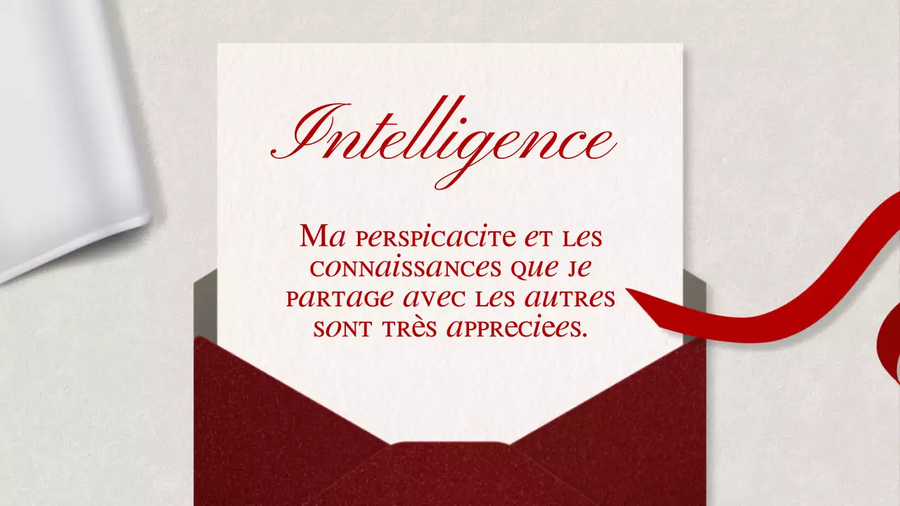 Rouge Blanc Elégant Proposition d'auto-motivation