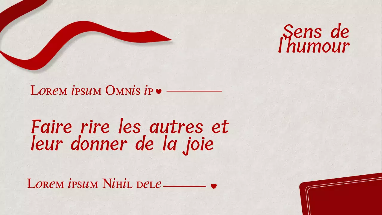 Rouge Blanc Elégant Proposition d'auto-motivation