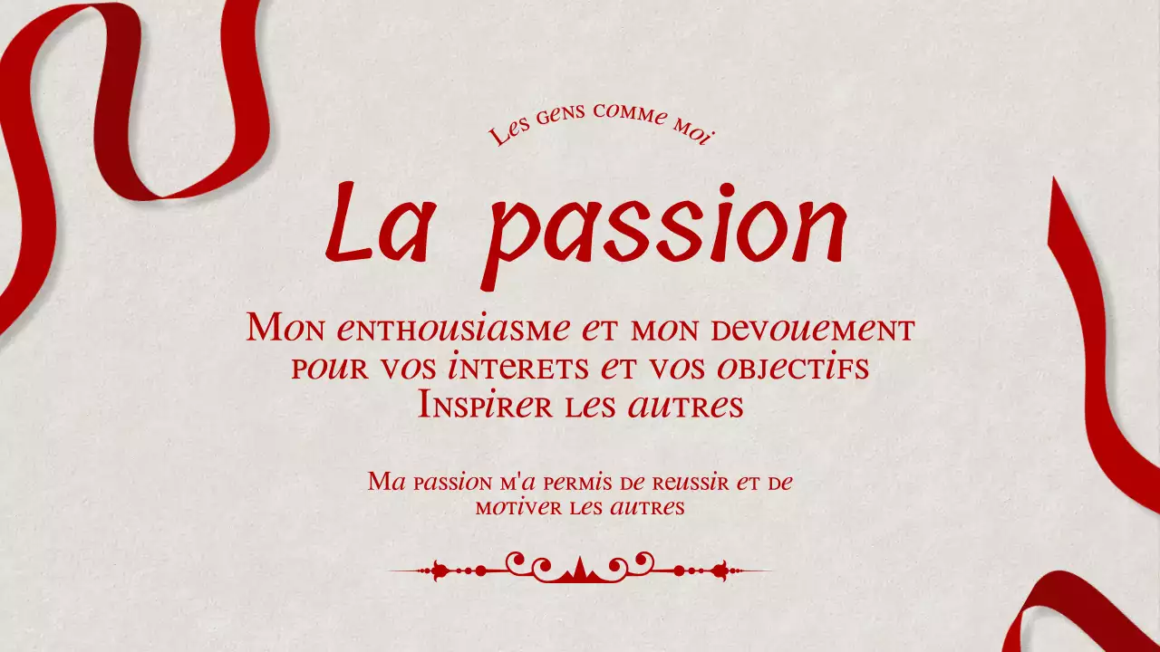 Rouge Blanc Elégant Proposition d'auto-motivation