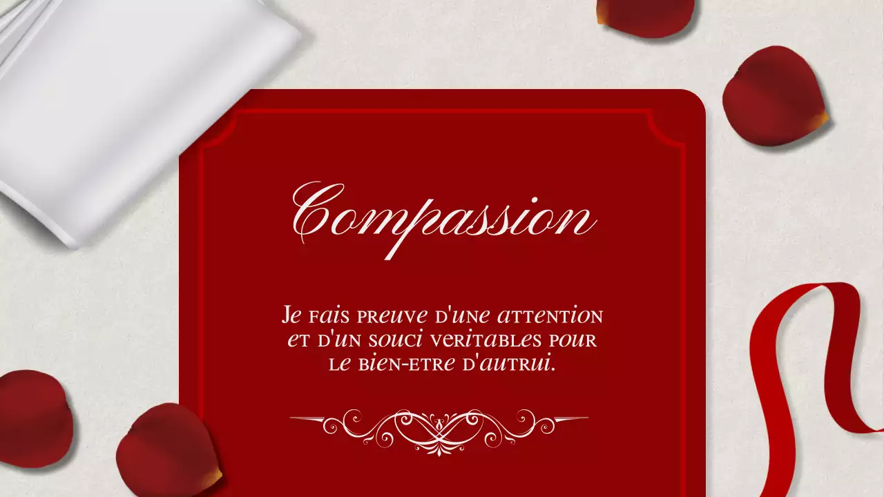 Rouge Blanc Elégant Proposition d'auto-motivation