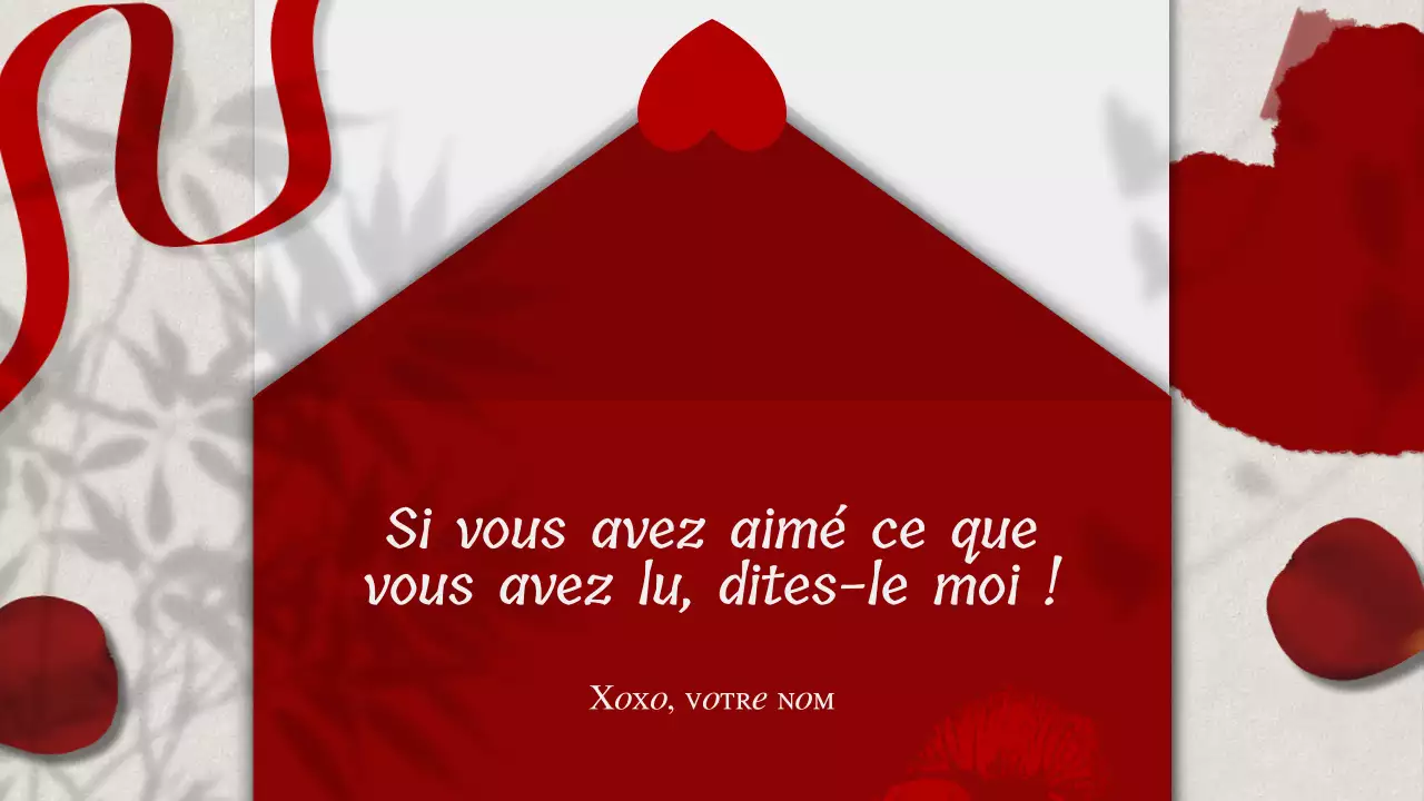 Rouge Blanc Elégant Proposition d'auto-motivation