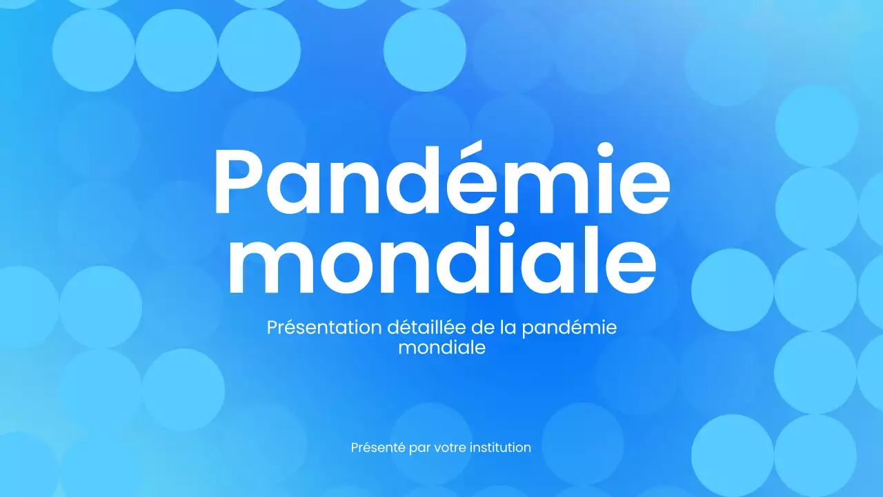 Matériel de conférence sur les pandémies modernes bleu blanc