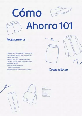 Guía de trucos de segunda mano sencillos en azul y blanco