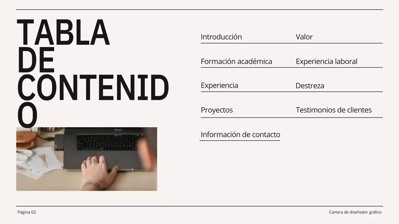 Cartera de diseño gráfico minimalista en beige y negro