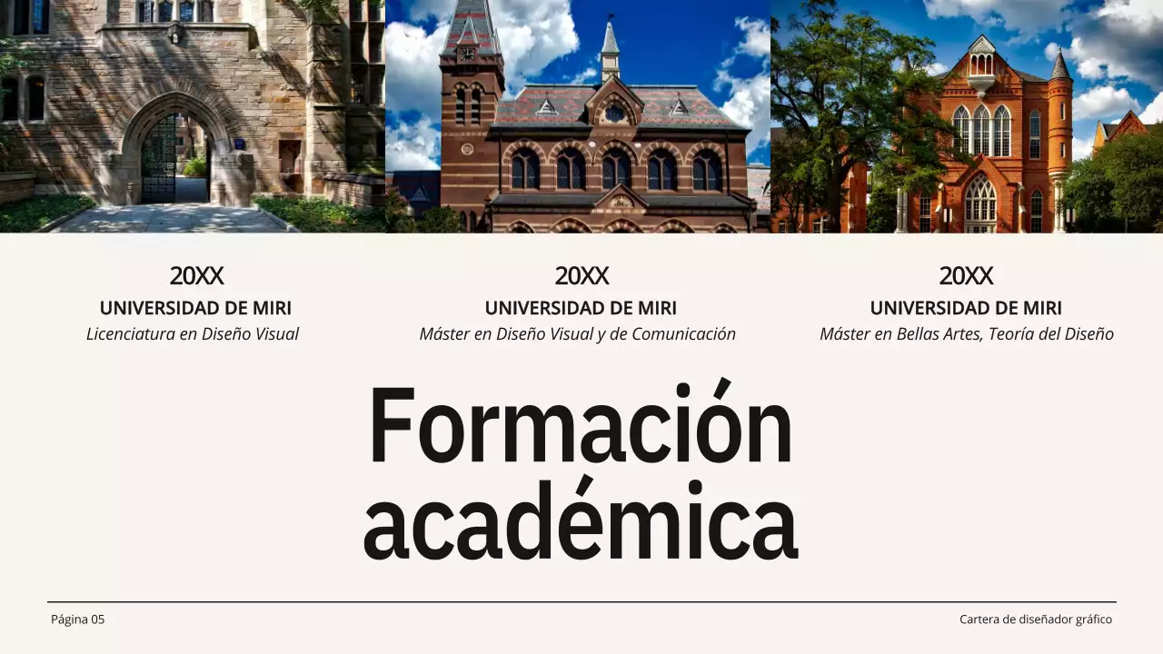 Cartera de diseño gráfico minimalista en beige y negro