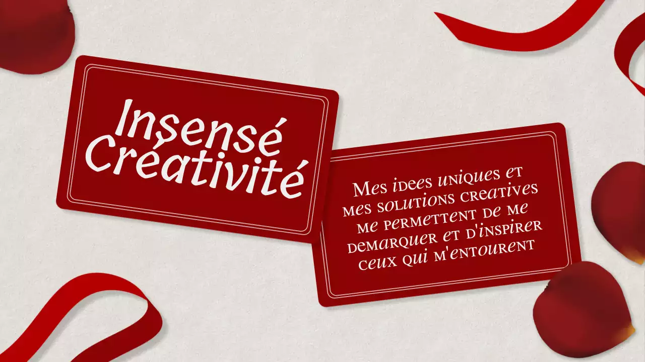 Rouge Blanc Elégant Proposition d'auto-motivation