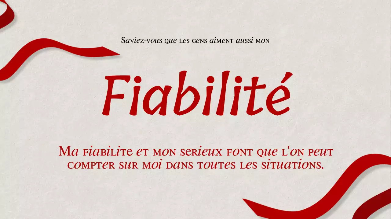 Rouge Blanc Elégant Proposition d'auto-motivation