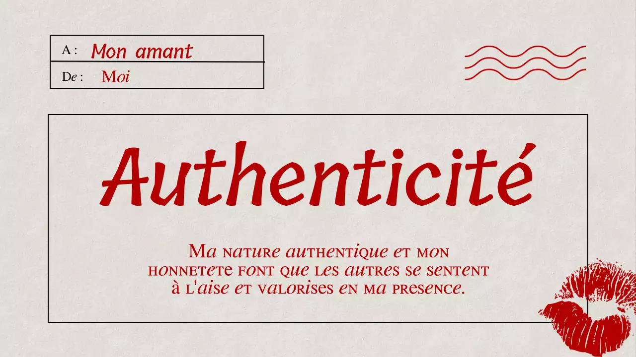 Rouge Blanc Elégant Proposition d'auto-motivation