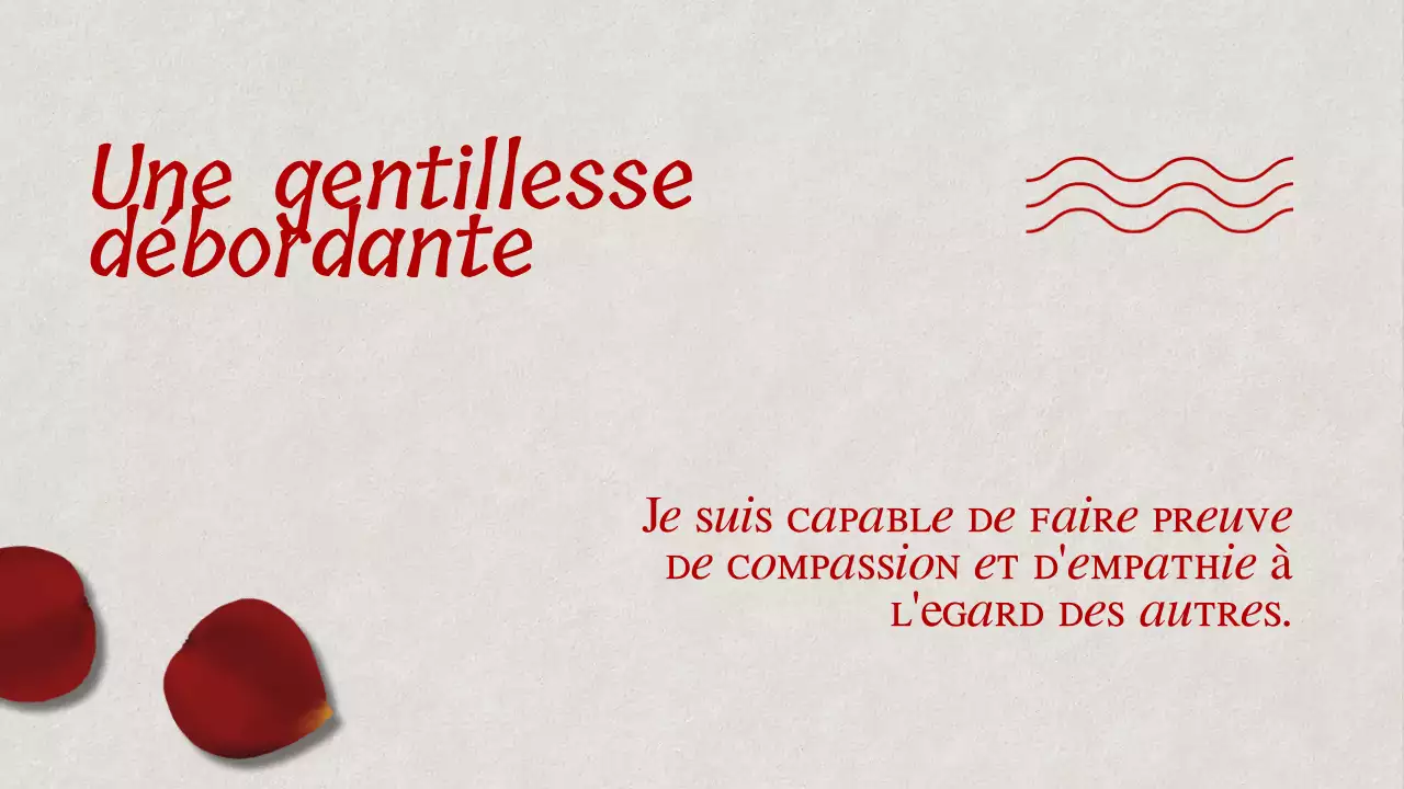 Rouge Blanc Elégant Proposition d'auto-motivation