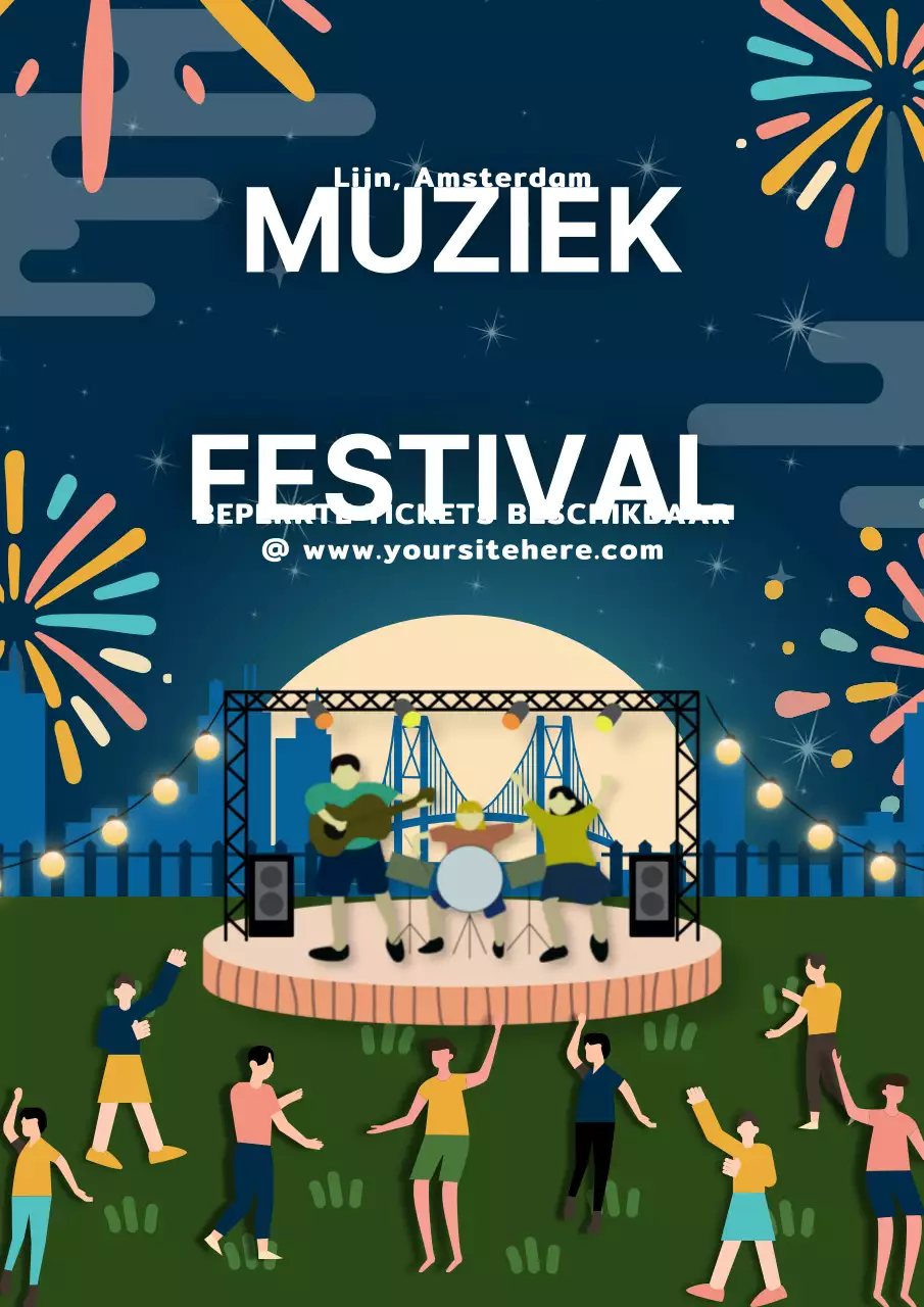 Navy White Animation Muziekfestival Advertentie