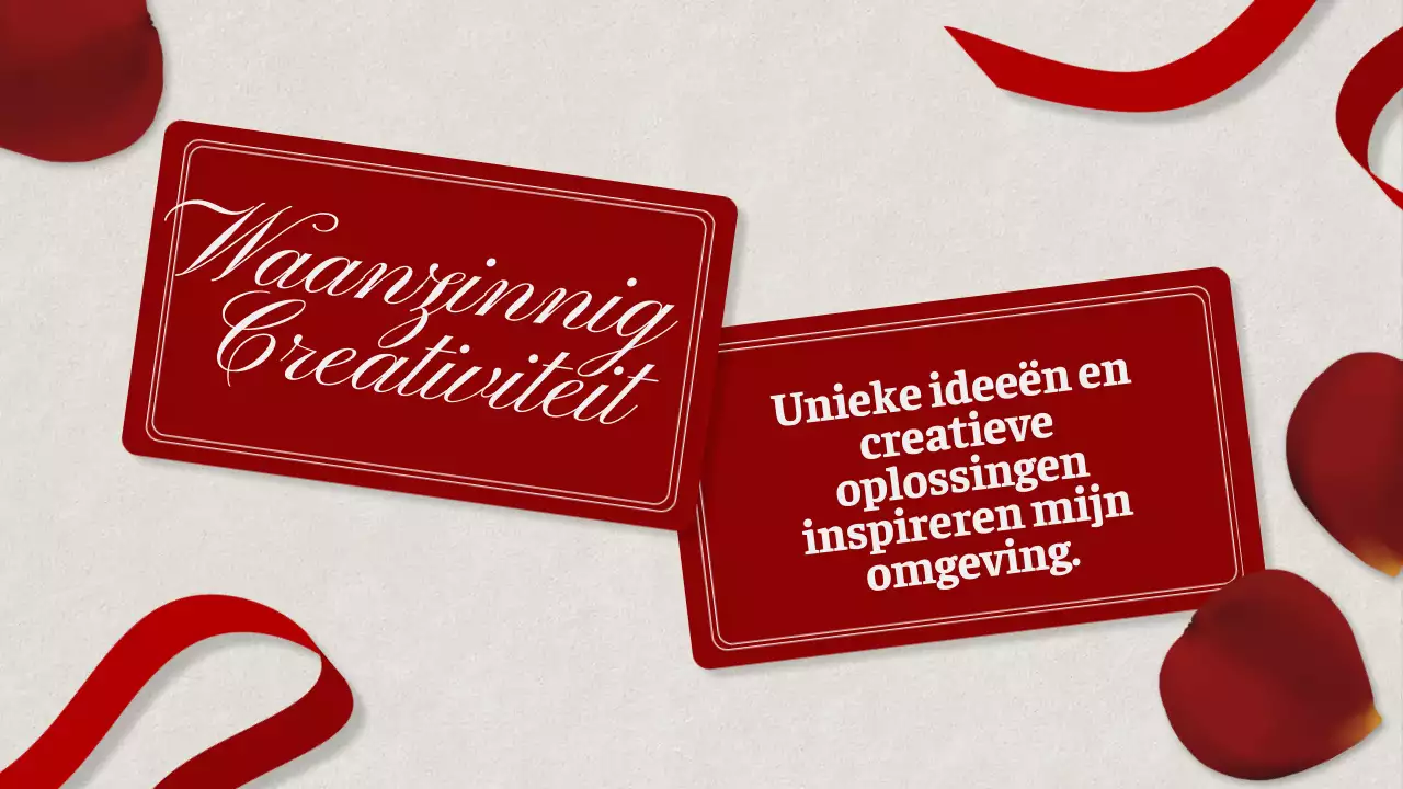 Rood Wit Elegant Zelf Motivatie Voorstel