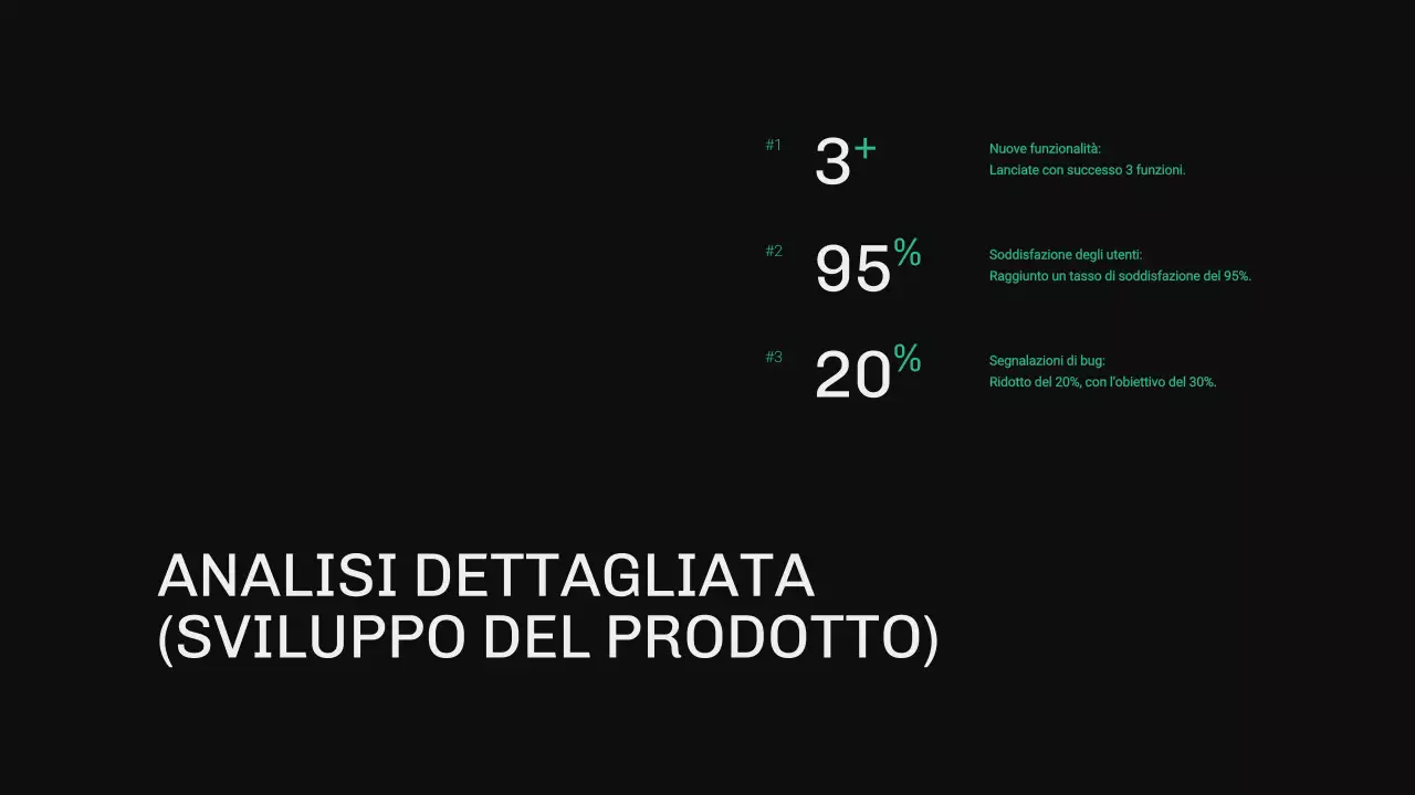 Rapporto OKR moderno verde e blu