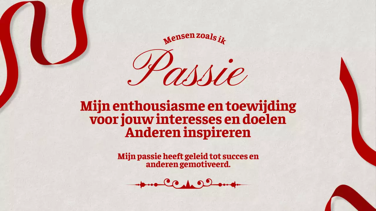 Rood Wit Elegant Zelf Motivatie Voorstel