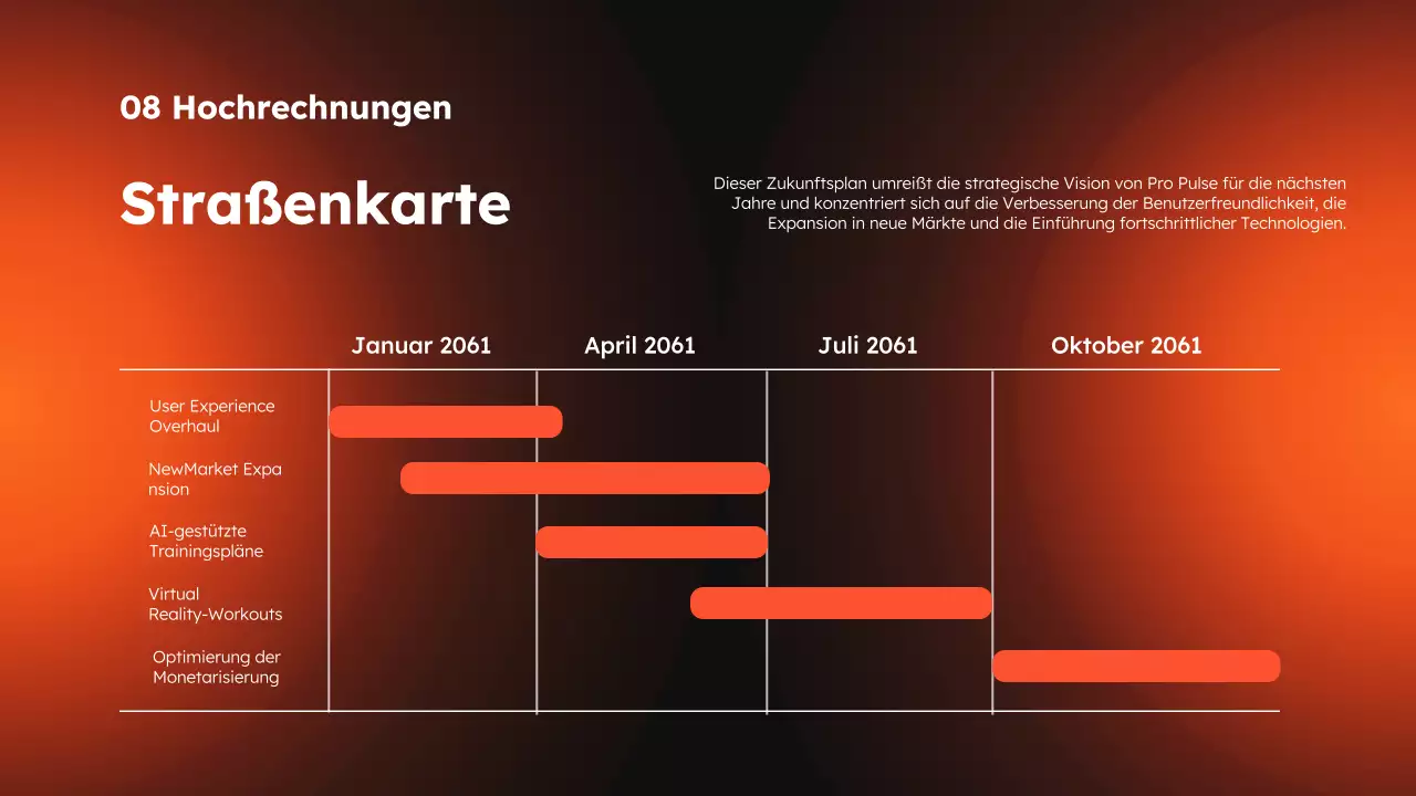 Orange-schwarze moderne Sport- und Fitness-App Produktpräsentation