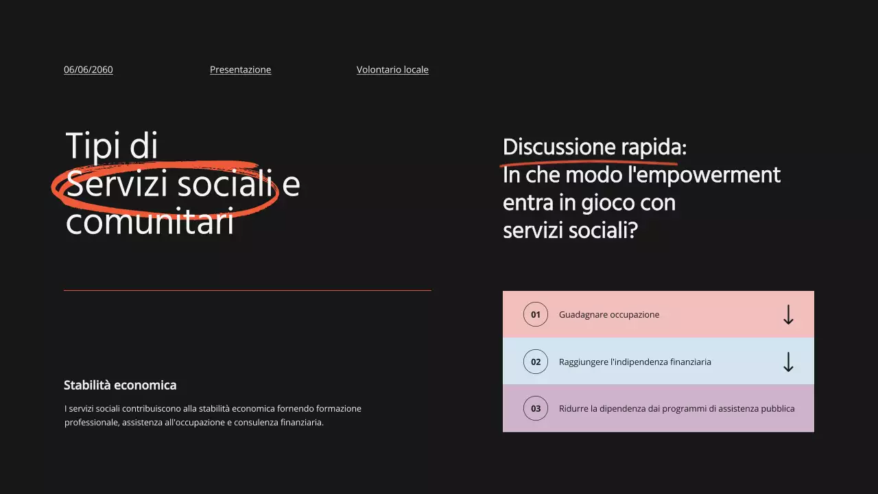 Arancione Promozione minima del programma di opportunità di volontariato locale