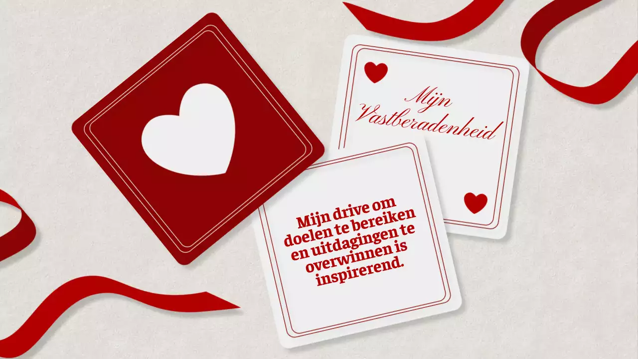 Rood Wit Elegant Zelf Motivatie Voorstel