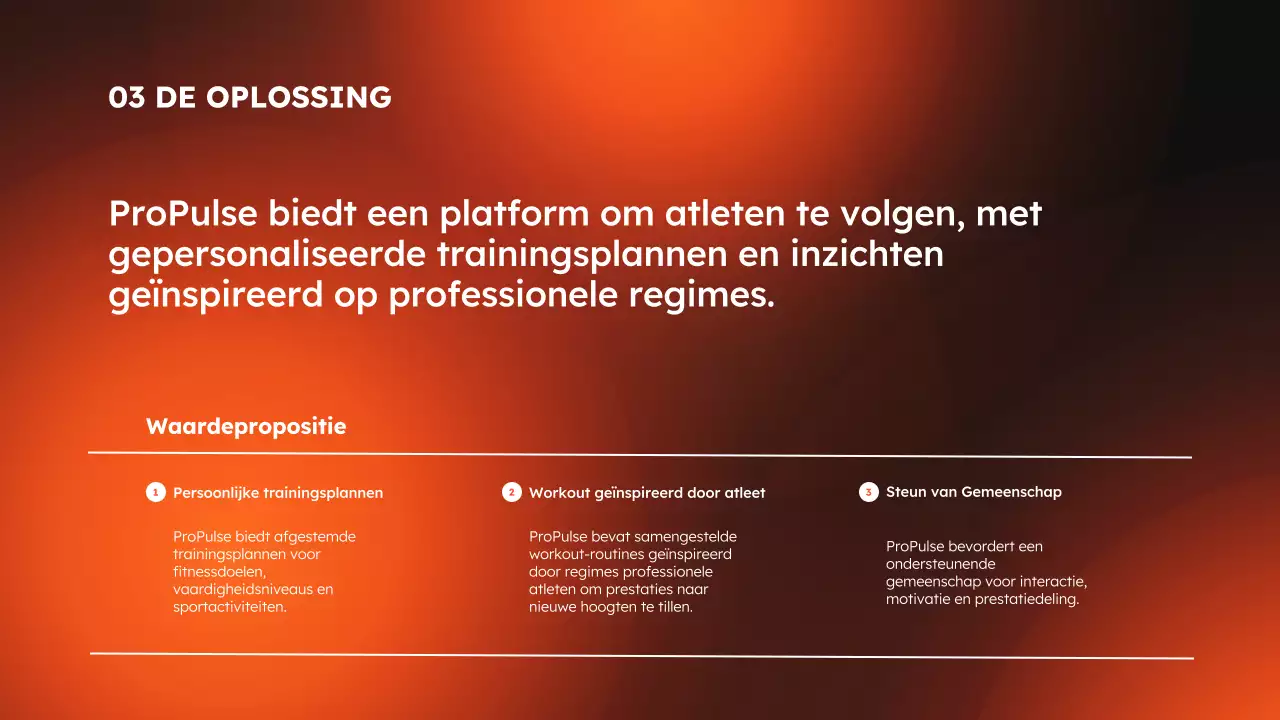 Oranje en Zwart Moderne Sport en Fitness App Product Pitch