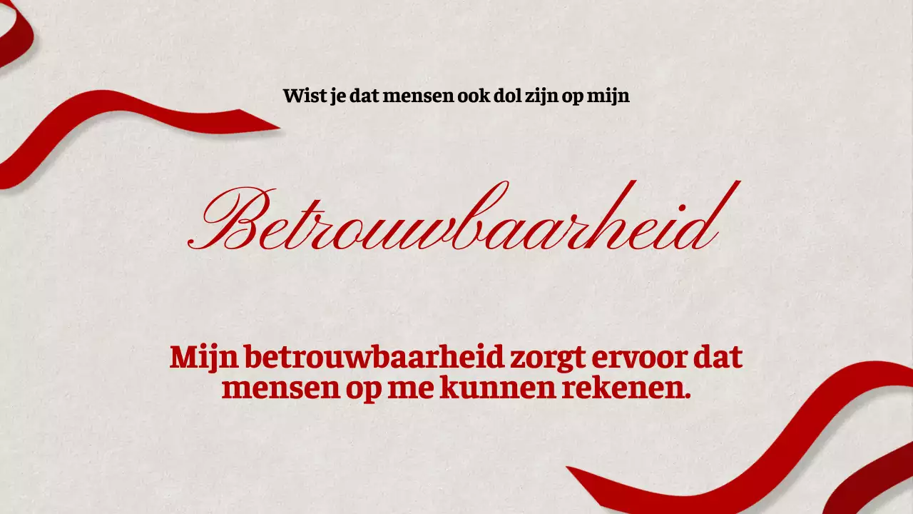 Rood Wit Elegant Zelf Motivatie Voorstel