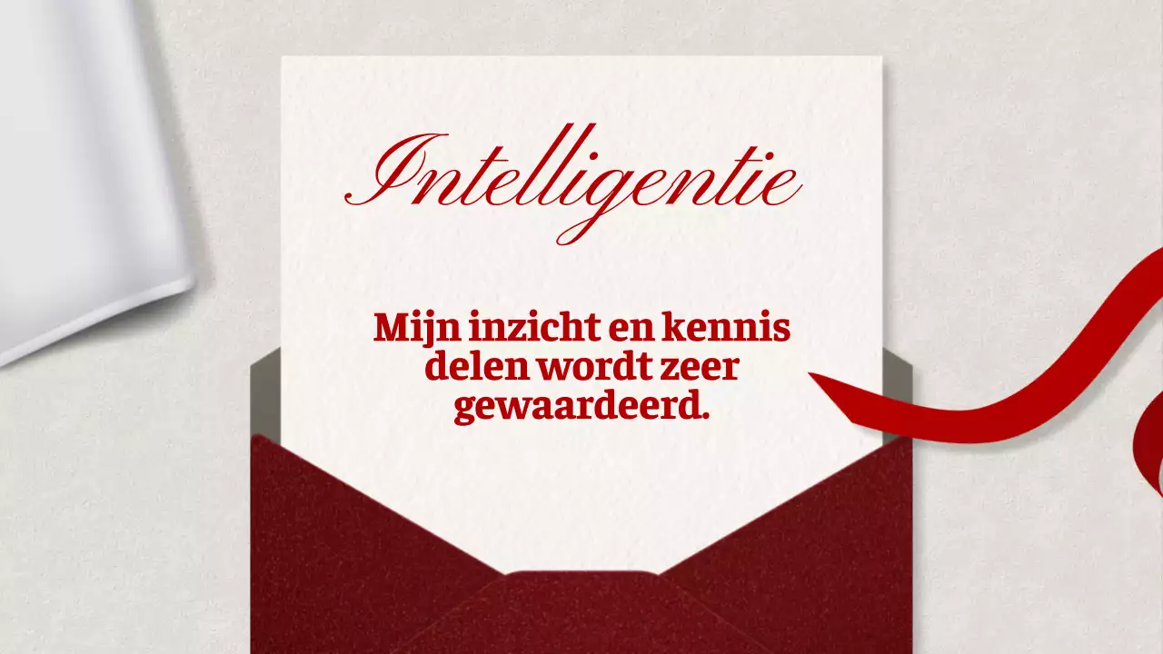 Rood Wit Elegant Zelf Motivatie Voorstel