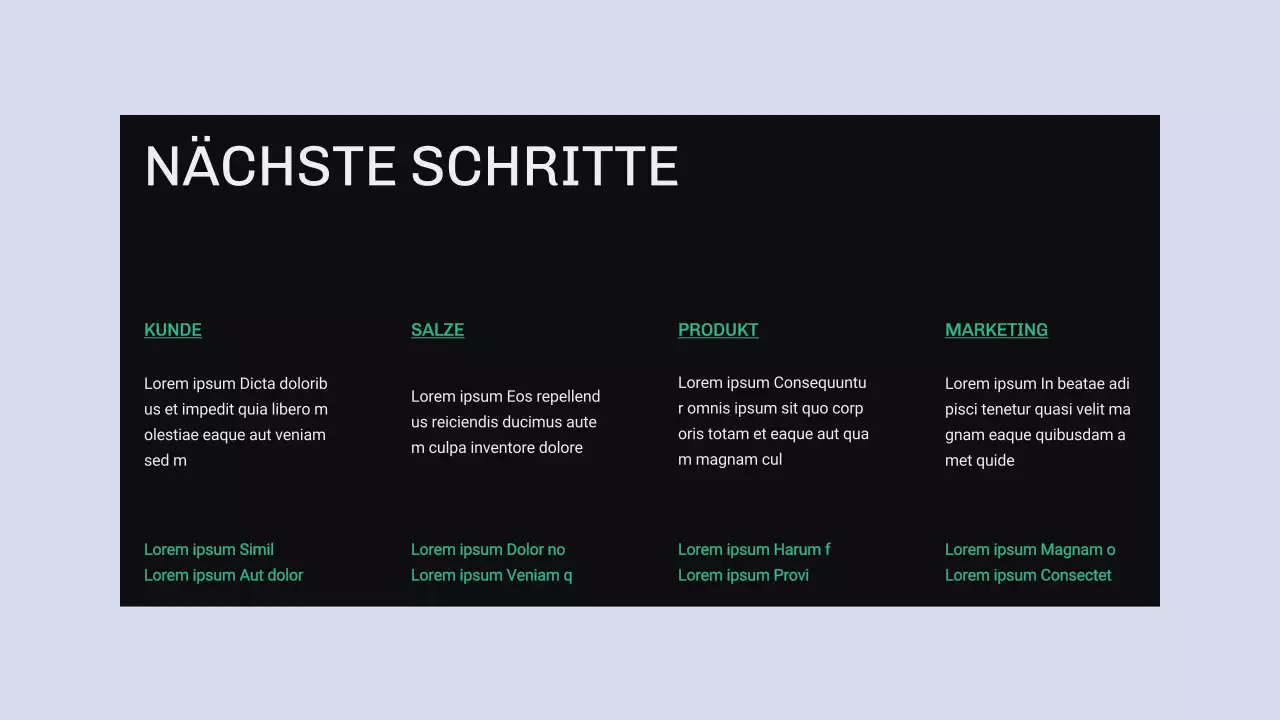 Grüner und blauer moderner OKR-Bericht