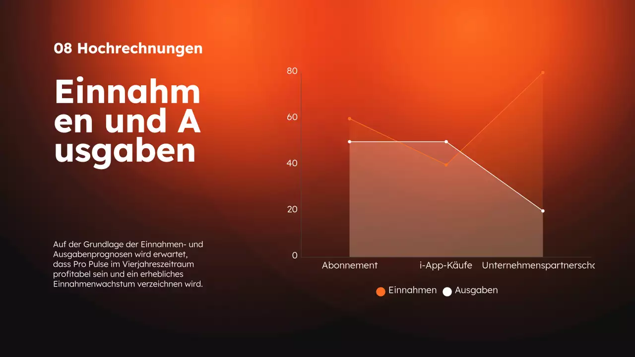 Orange-schwarze moderne Sport- und Fitness-App Produktpräsentation