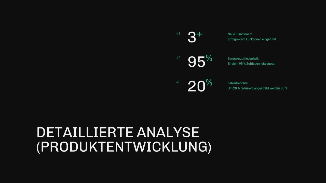 Grüner und blauer moderner OKR-Bericht