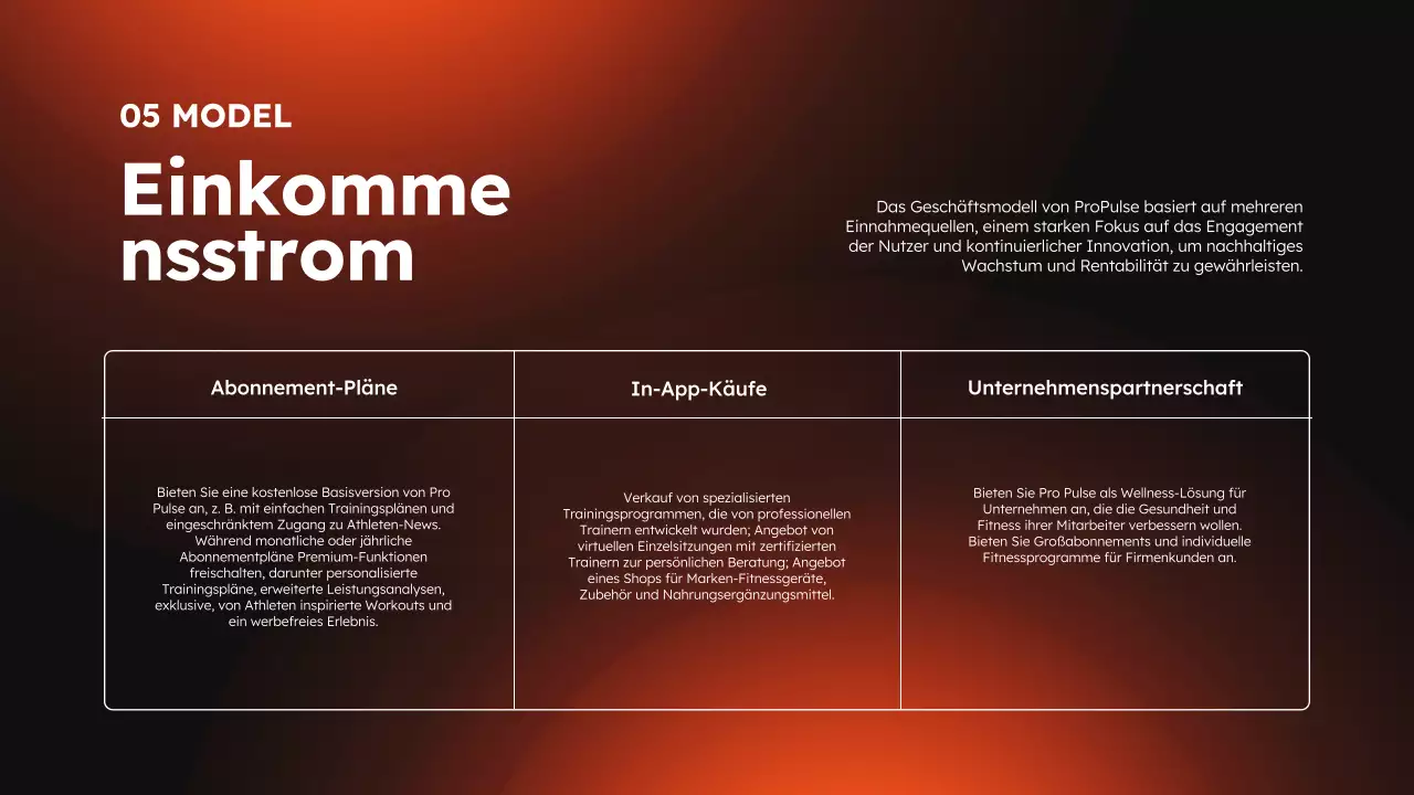 Orange-schwarze moderne Sport- und Fitness-App Produktpräsentation