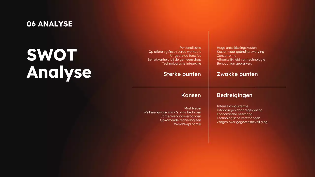 Oranje en Zwart Moderne Sport en Fitness App Product Pitch