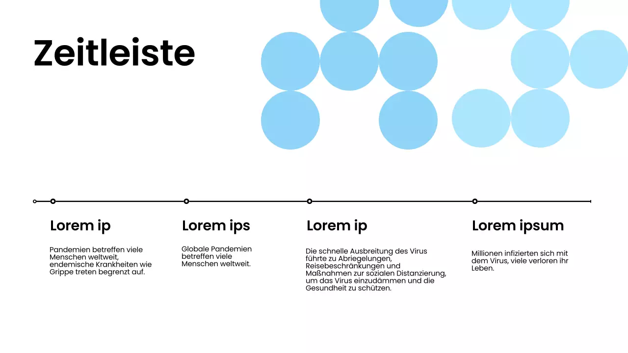Blau Weiß Moderne Pandemie Vortragsmaterial