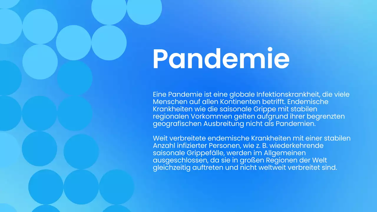 Blau Weiß Moderne Pandemie Vortragsmaterial