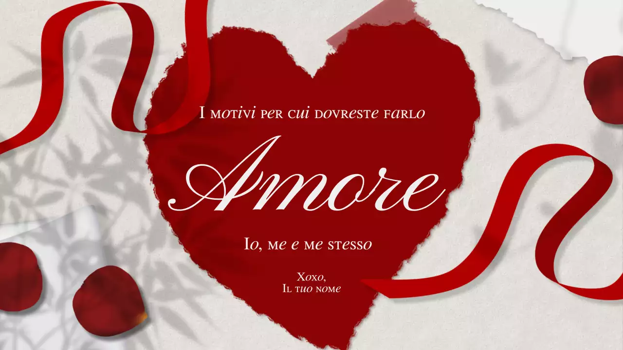 Rosso bianco elegante Proposta di auto-motivazione