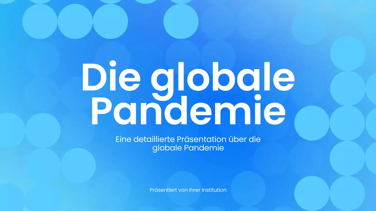 Blau Weiß Moderne Pandemie Vortragsmaterial