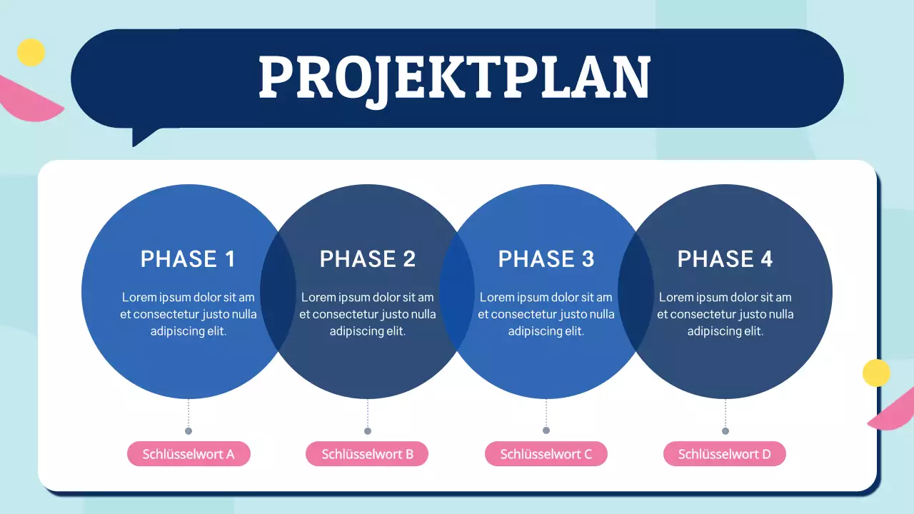 Blaues und rosafarbenes fettes Gruppenprojekt-Klassenmaterial
