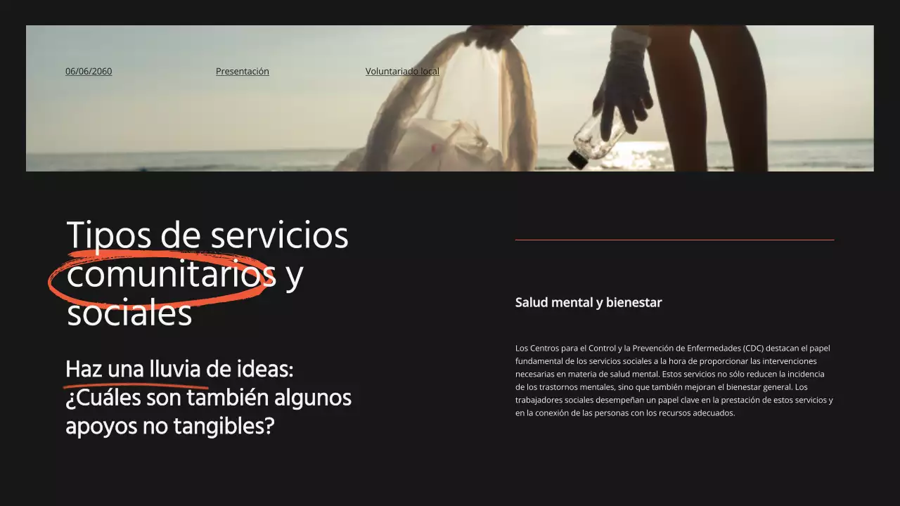 Orange Promoción mínima del programa local de oportunidades de voluntariado