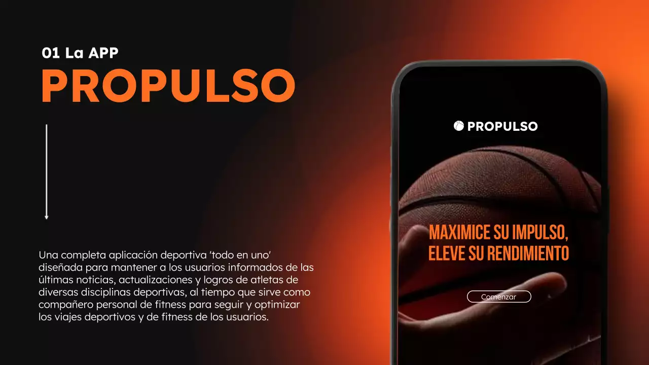 Orange and Black Modern Sports and Fitness App Product Pitch