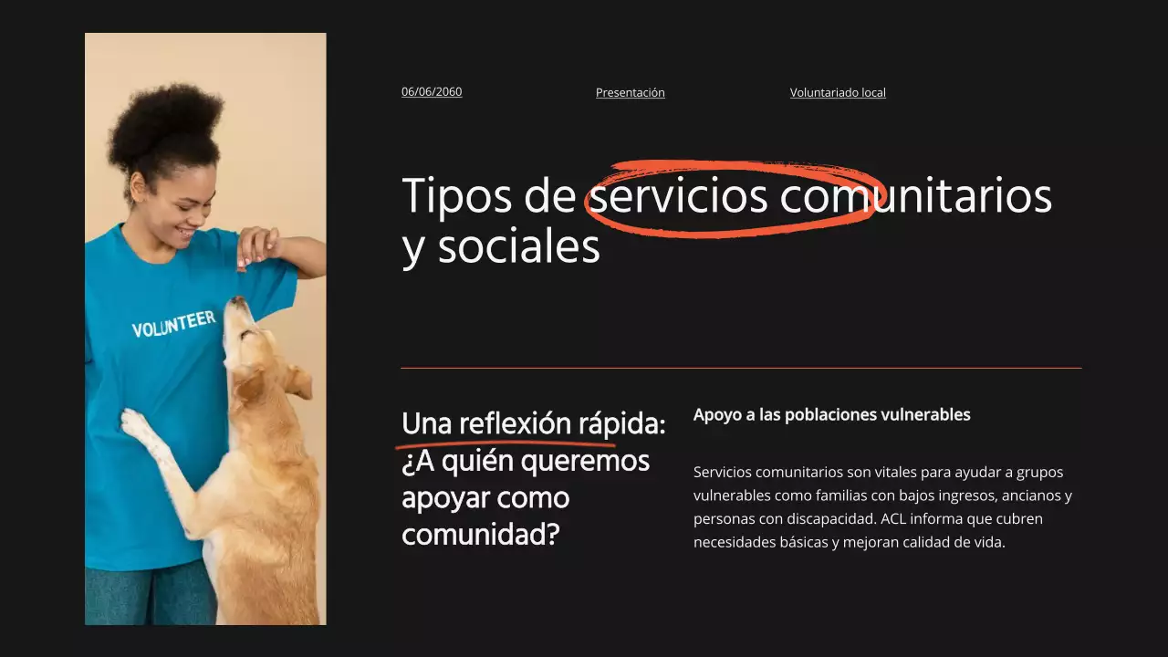 Orange Promoción mínima del programa local de oportunidades de voluntariado