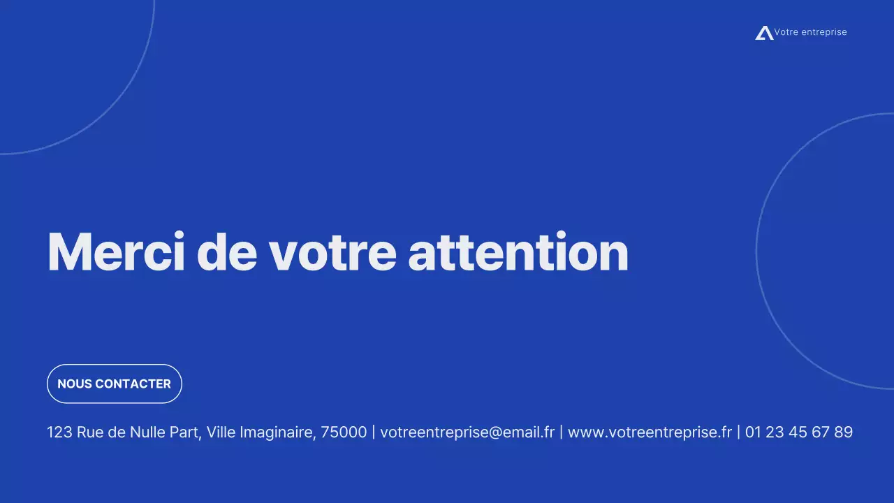 Proposition de projet minimale moderne, grise et bleue